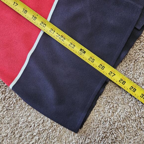 Exclusively Misook Open Front Cardigan Womens L Blue Red Liquid Knit Old Money - Picture 9 of 9